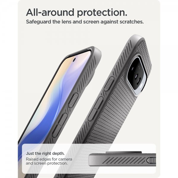 Spigen Google Pixel 10/Pixel 10 Pro Skal Liquid Air MagFit Marble Gray