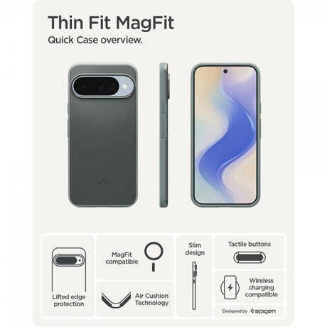 Spigen Google Pixel 10/Pixel 10 Pro Skal Thin Fit MagFit Sage Green