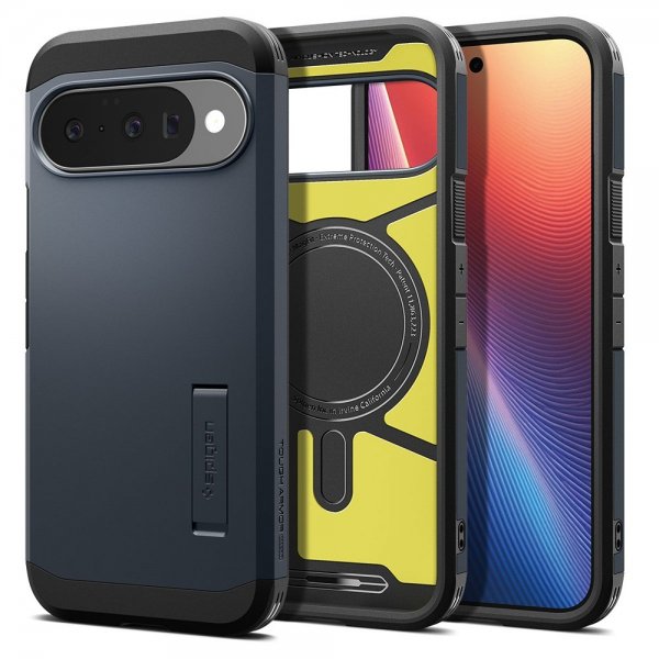 Spigen Google Pixel 10/Pixel 10 Pro Skal Tough Armor MagFit Metal Slate