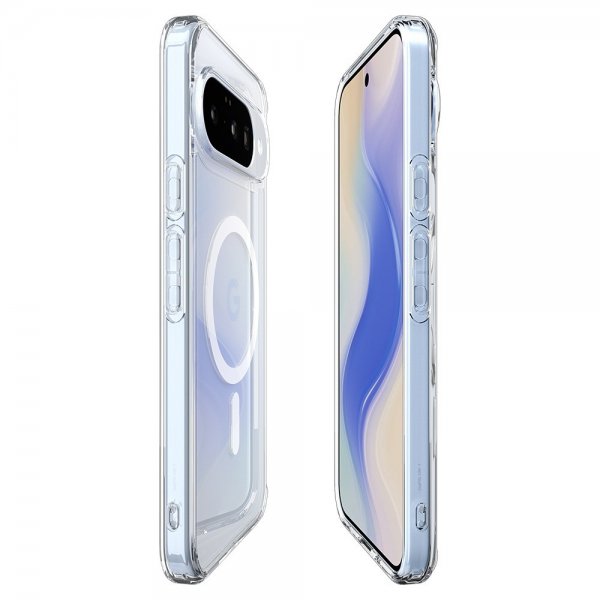 Spigen Google Pixel 10/Pixel 10 Pro Skal Ultra Hybrid MagFit Clear White