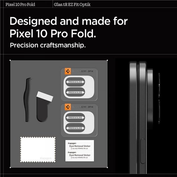 Spigen Google Pixel 10 Pro Fold Kameraskydd Glas.tR EZ Fit Optik 2-pack
