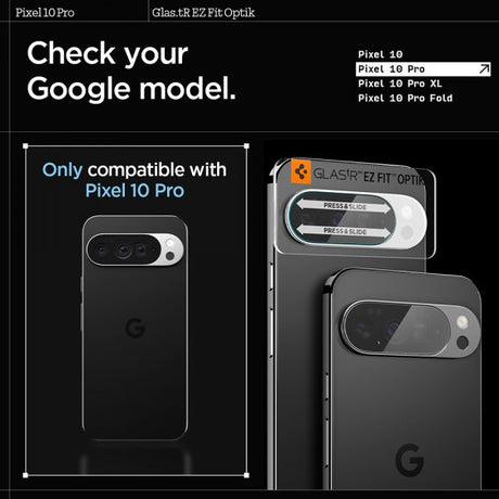 Spigen Google Pixel 10 Pro Kameraskydd Glas.tR EZ Fit Optik 2-pack