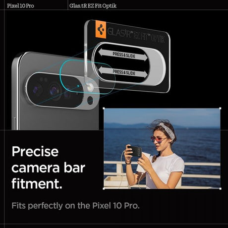 Spigen Google Pixel 10 Pro Kameraskydd Glas.tR EZ Fit Optik 2-pack