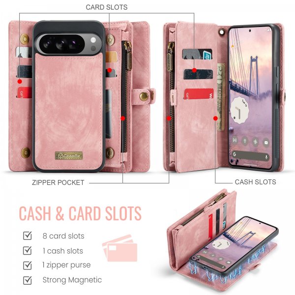 CaseMe Google Pixel 10 Pro XL Fodral 008 Series Löstagbart Skal Rosa