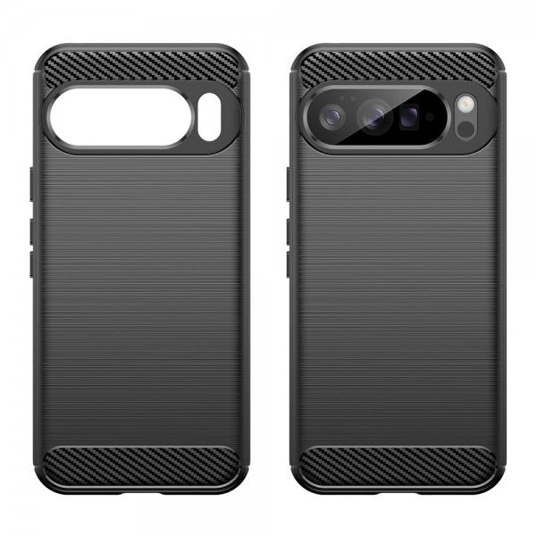 Google Pixel 10 Pro XL Skal Borstad Kolfibertextur Svart