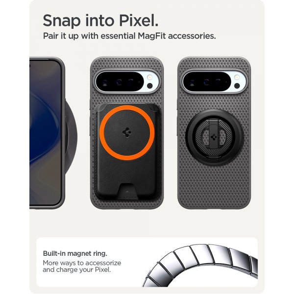 Spigen Google Pixel 10 Pro XL Skal Liquid Air MagFit Marble Gray