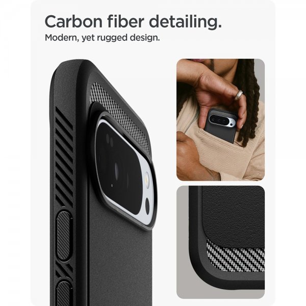 Spigen Google Pixel 10 Pro XL Skal Rugged Armor MagFit Matte Black