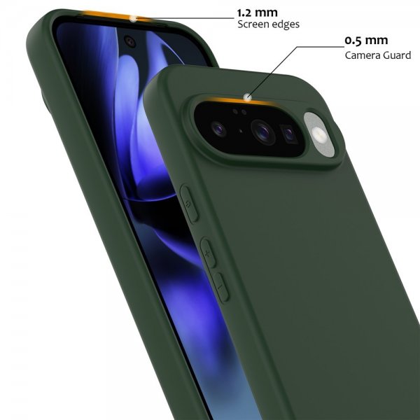 Google Pixel 10/Pixel 10 Pro Skal med Strap Silikon MagSafe Mörkgrön