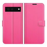Google Pixel 6 Fodral Litchi Magenta