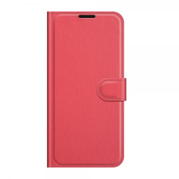 Google Pixel 6 Fodral Litchi Röd