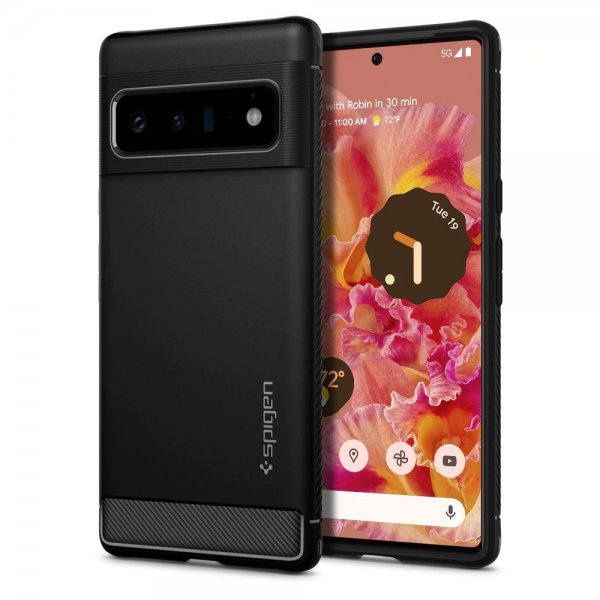 Spigen Google Pixel 6 Pro Skal Rugged Armor Matte Black