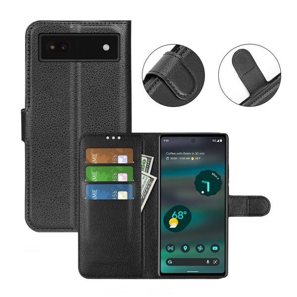 Google Pixel 6a Fodral med Stativ Svart