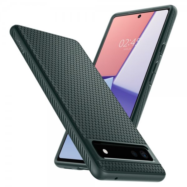 Spigen Google Pixel 6a Skal Liquid Air Midnight Green