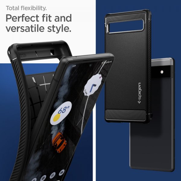 Spigen Google Pixel 6a Skal Rugged Armor Matte Black