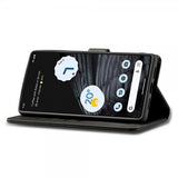 Lc.Imeeke Google Pixel 7 Pro Fodral med Kortfack Stativfunktion Svart