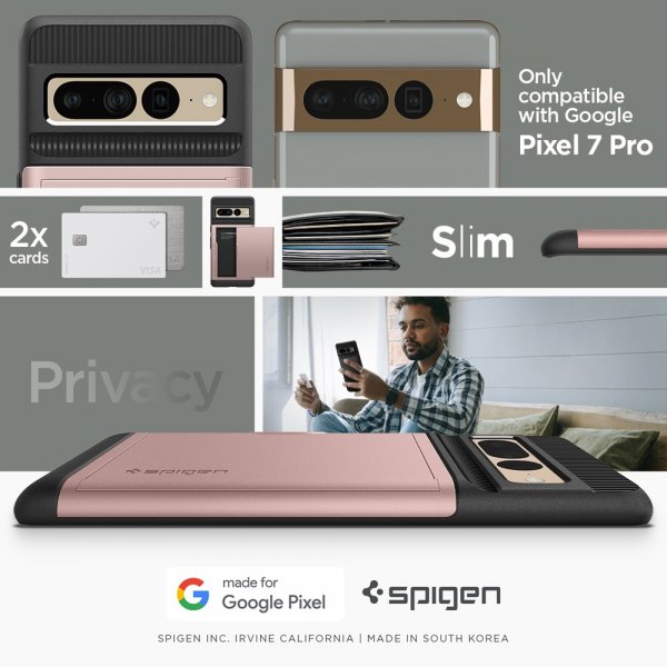 Spigen Google Pixel 7 Pro Skal Slim Armor CS Roseguld