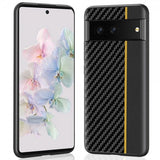 Google Pixel 7 Skal Kolfibertextur Stripe Svart Gul