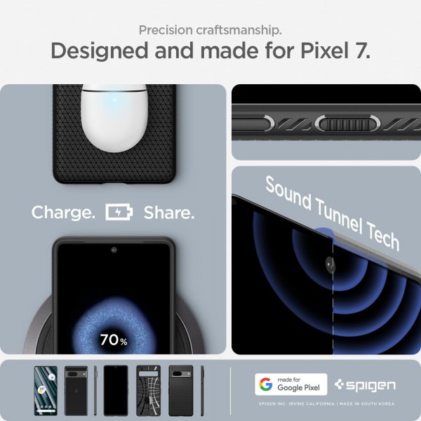 Spigen Google Pixel 7 Skal Liquid Air Matte Black
