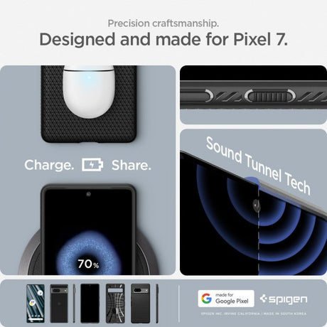 Spigen Google Pixel 7 Skal Liquid Air Matte Black
