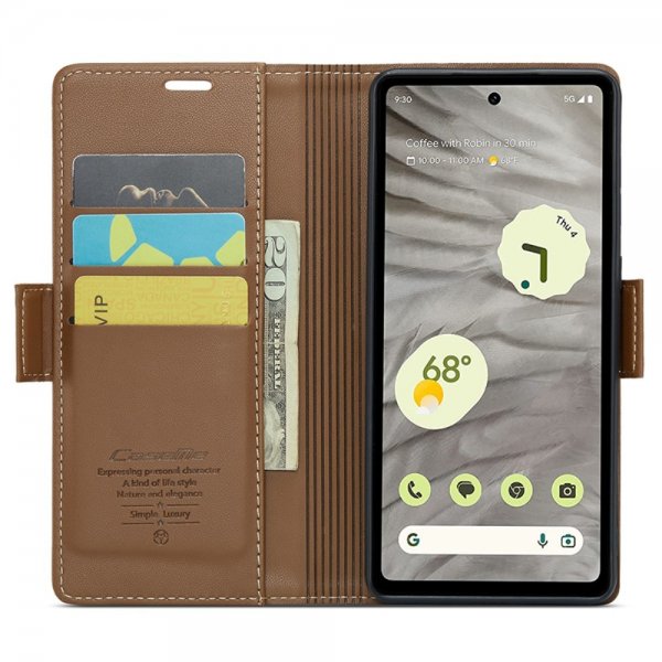 CaseMe Google Pixel 7a Fodral 023 Series Brun