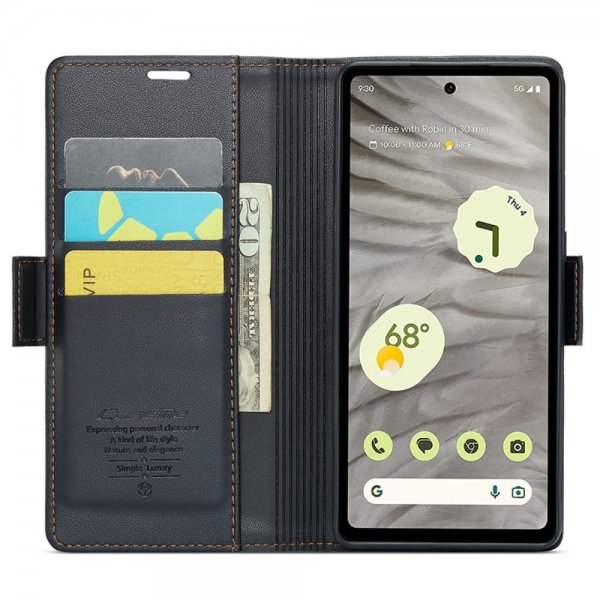 CaseMe Google Pixel 7a Fodral 023 Series Svart