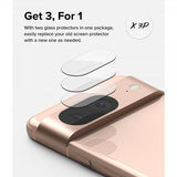 Ringke Google Pixel 8 Kameraskydd Camera Protector Glass 3-pack