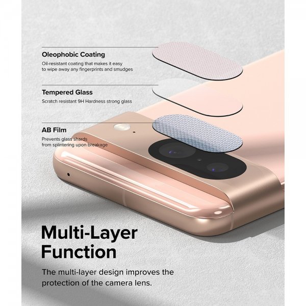 Ringke Google Pixel 8 Kameraskydd Camera Protector Glass 3-pack