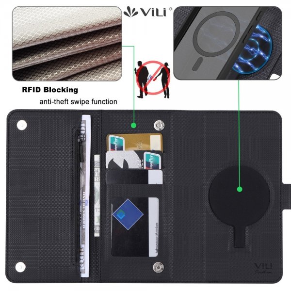VILI Google Pixel 8 Pro Fodral med Löstagbart Skal GHB Series MagSafe Svart