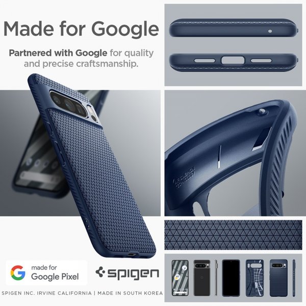 Spigen Google Pixel 8 Pro Skal Liquid Air Navy Blue