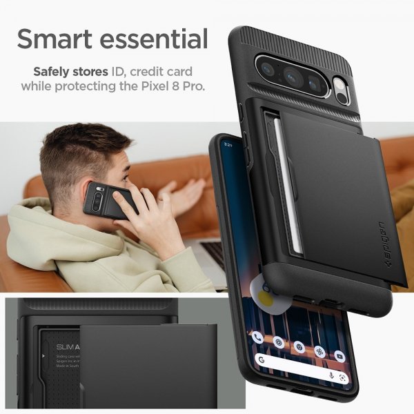 Spigen Google Pixel 8 Pro Skal Slim Armor CS Svart