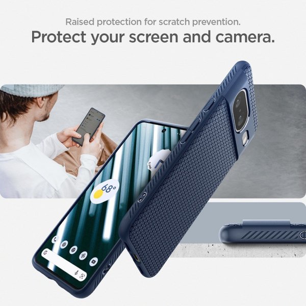 Spigen Google Pixel 8 Skal Liquid Air Navy Blue
