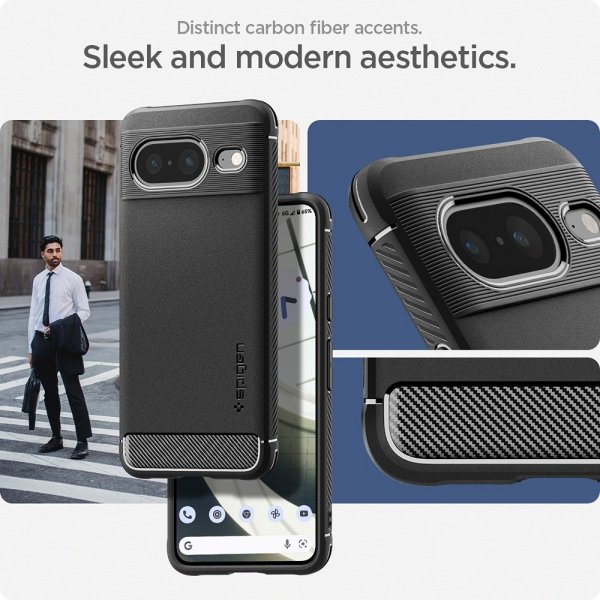 Spigen Google Pixel 8 Skal Rugged Armor Matte Black