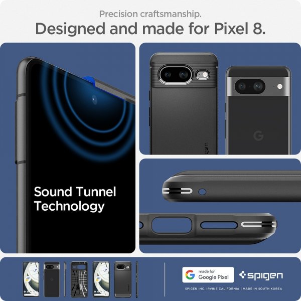 Spigen Google Pixel 8 Skal Rugged Armor Matte Black