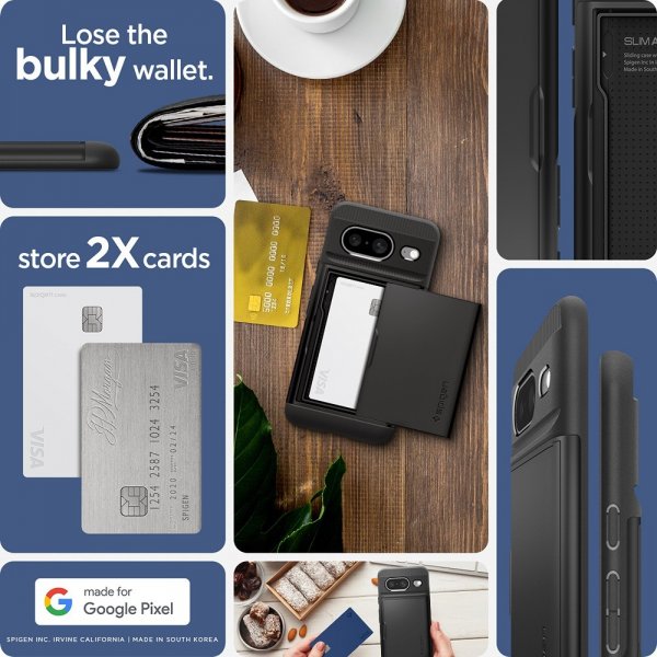 Spigen Google Pixel 8 Skal Slim Armor CS Svart