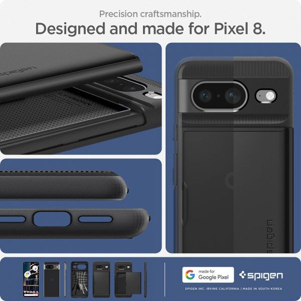 Spigen Google Pixel 8 Skal Slim Armor CS Svart