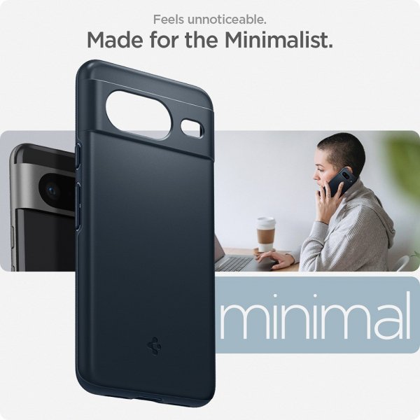 Spigen Google Pixel 8 Skal Thin Fit Metal Slate