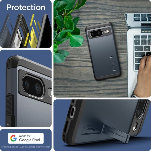 Spigen Google Pixel 8 Skal Tough Armor Metal Slate