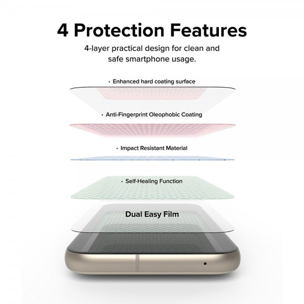 Ringke Google Pixel 8a Skärmskydd Dual Easy Film 2-pack