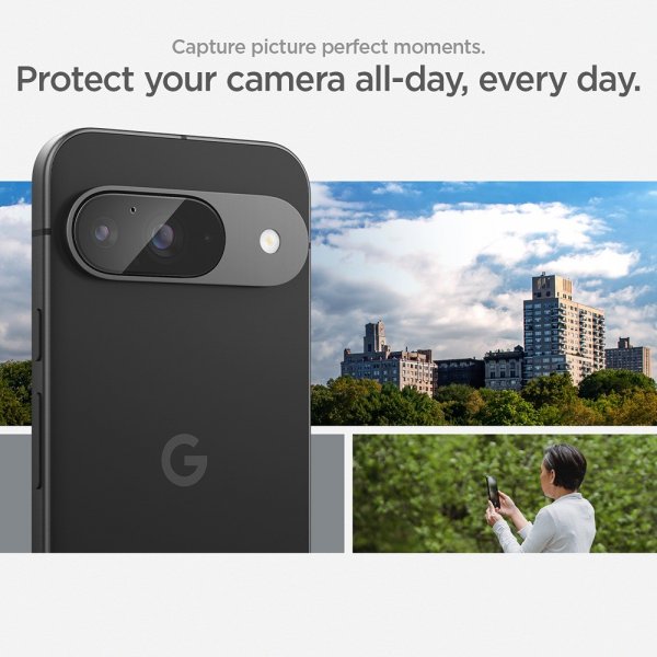 Spigen Google Pixel 9 Kameraskydd Glas.tR EZ Fit Optik 2-pack