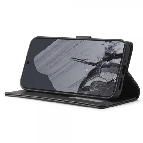 Lc.Imeeke Google Pixel 9/Pixel 9 Pro Fodral med Kortfack Stativfunktion Svart