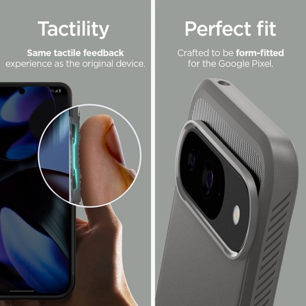 Spigen Google Pixel 9/Pixel 9 Pro Skal Rugged Armor Marble Gray