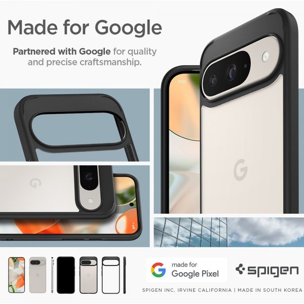 Spigen Google Pixel 9/Pixel 9 Pro Skal Ultra Hybrid Matte Black