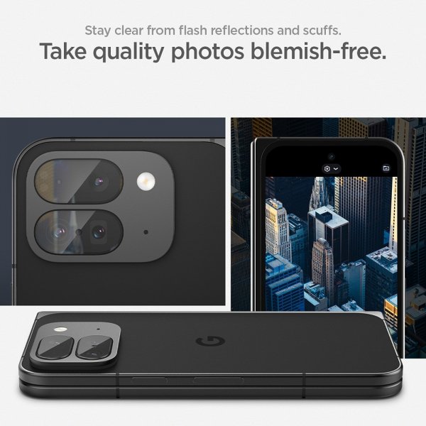 Spigen Google Pixel 9 Pro Fold Kameraskydd Glas.tR EZ Fit Optik 2-pack