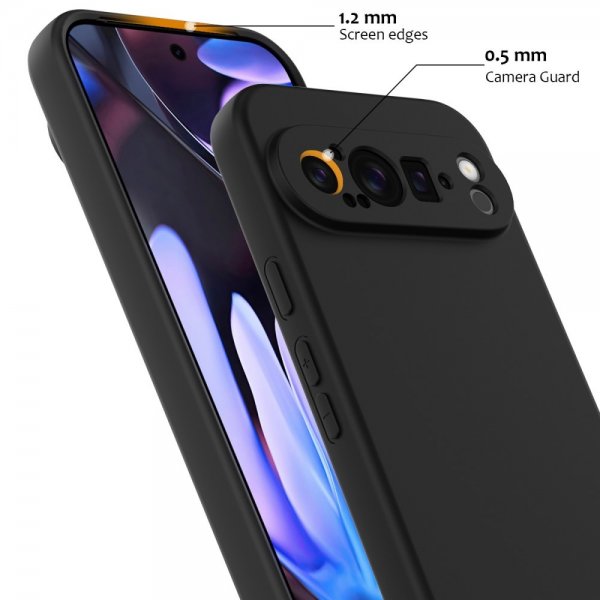 Google Pixel 9 Pro Skal med Strap Silikon MagSafe Svart