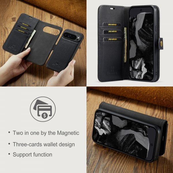 Dg.Ming Google Pixel 9 Pro XL Fodral med Löstagbart Skal Svart