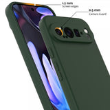 Google Pixel 9 Pro XL Skal med Strap Silikon MagSafe Mörkgrön