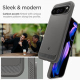 Spigen Google Pixel 9 Pro XL Skal Rugged Armor Marble Gray