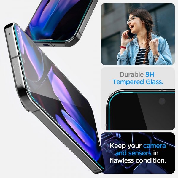 Spigen Google Pixel 9 Pro XL/Pixel 10 Pro XL Skärmskydd GLAS.tR EZ Fit 2-pack