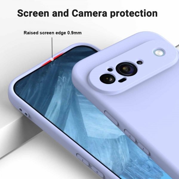 Google Pixel 9 Skal med Strap Silikon Lila