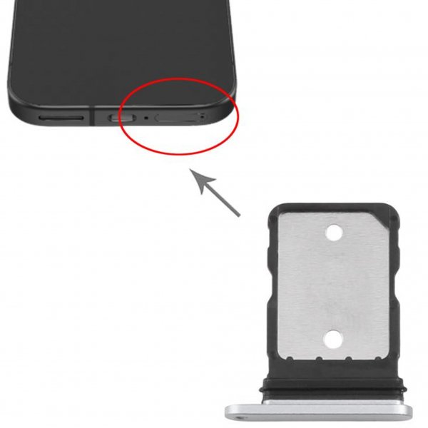 Google Pixel 9a Simkortshållare - Vit